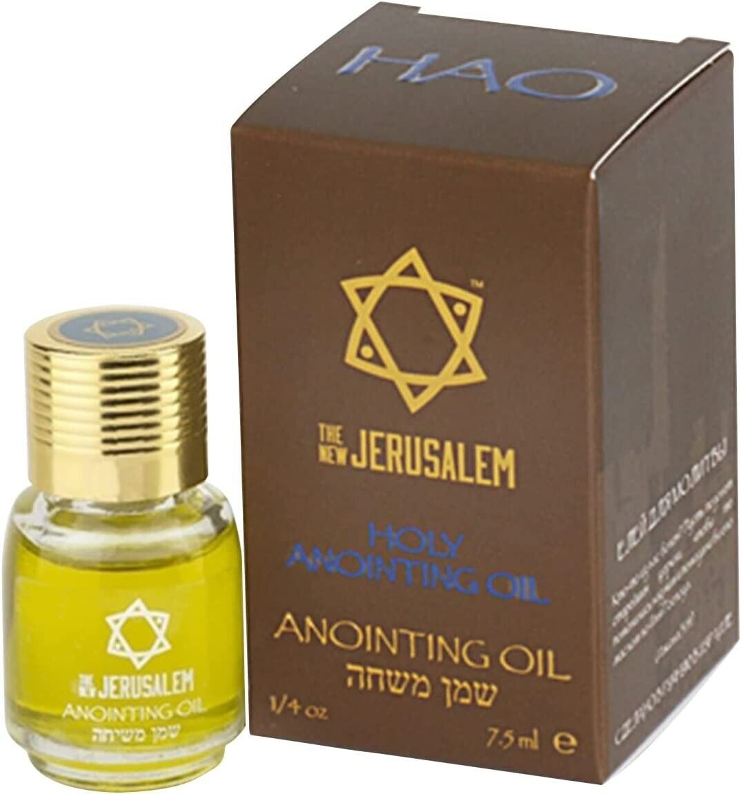 The New Jerusalem Anointing Oil Hand-Crafted from The Holy Land - Pure Natural Ingredients Essential Oil - Temple Incense, Ceremony, Spiritual Use