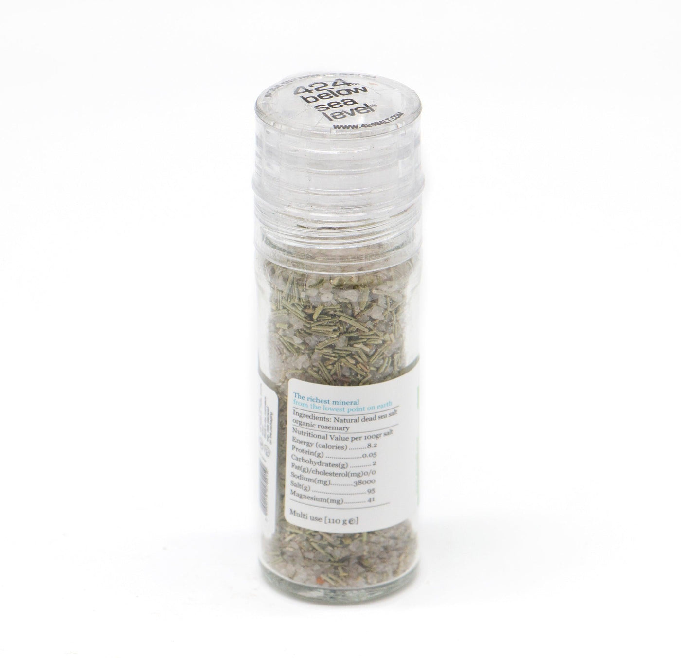 Salt with Organic Rosemary Gourmet From The Dead Sea 3.87oz / 110 grams - Spring Nahal