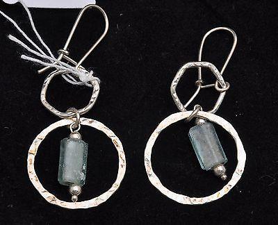 Set Of Roman Glass Bracelet, Earrings & Necklace Sterling Silver 925 #3 - Spring Nahal
