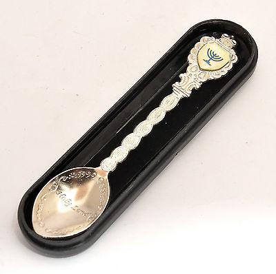 Silver Plated Spoon With Israel Menorah Logo. - Spring Nahal