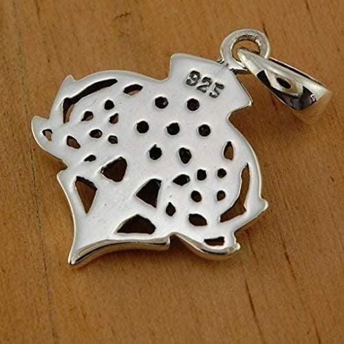Silver Scottish Thistle Pendant with Amethyst stones - Spring Nahal