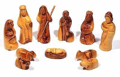 Small Crib + Nativity Set Made in Olivewood - Spring Nahal