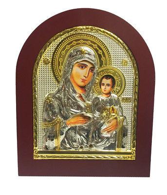 spcial price!! Virgin Mary Byzantine Icon Sterling Silver 925 Size 13x11cm - Spring Nahal