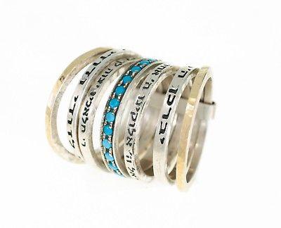 Spinning Ring 9K Gold and Sterling Silver Kabbalah bible quotes #11 - Spring Nahal