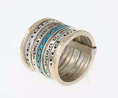 Spinning Ring 9K Gold and Sterling Silver Kabbalah bible quotes #11 - Spring Nahal