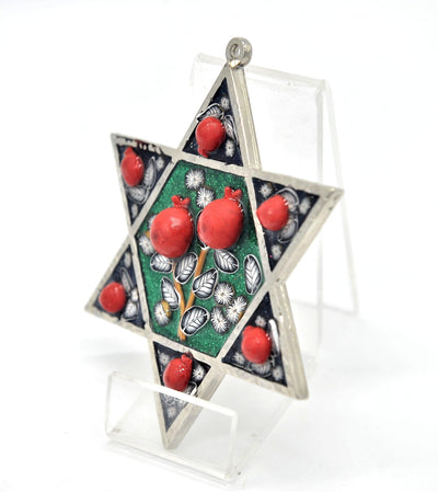Star of David Fimo Blessings figure for Home Blessing Wall Hanging large #16 - Spring Nahal