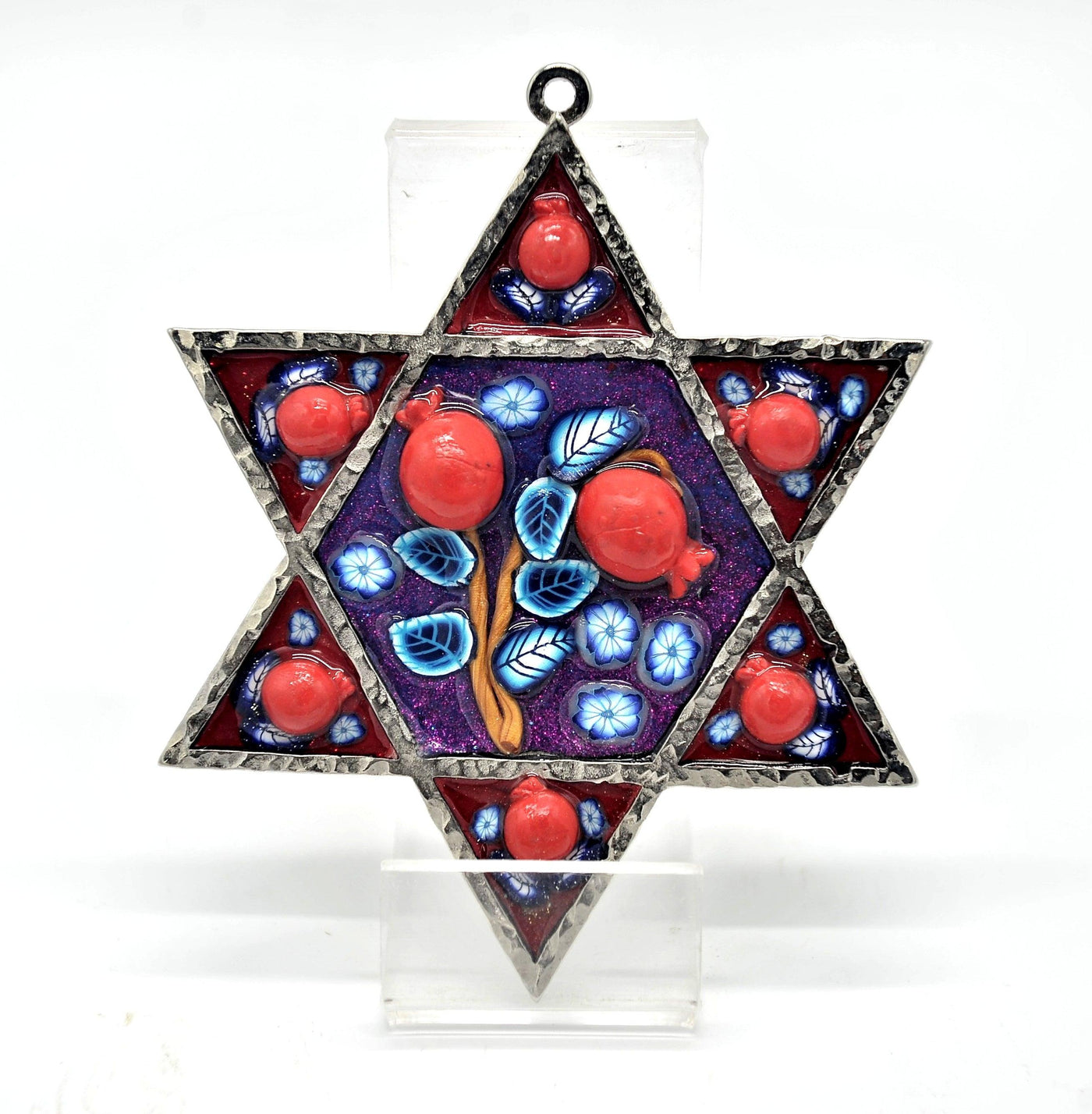 Star of David Fimo Blessings figure for Home Blessing Wall Hanging large #20 - Spring Nahal