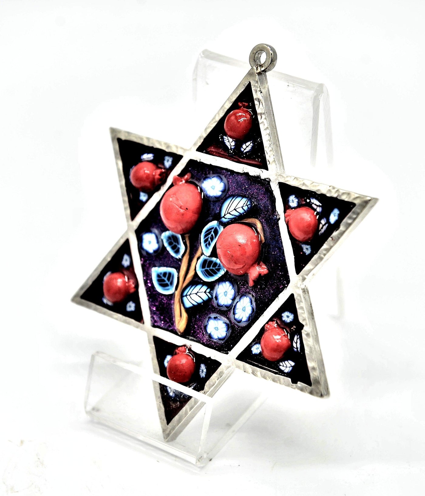 Star of David Fimo Blessings figure for Home Blessing Wall Hanging large #20 - Spring Nahal