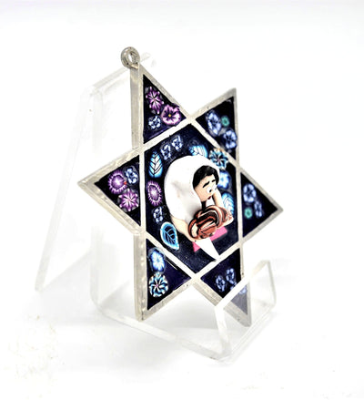 Star of David Fimo Blessings figure for Home Blessing Wall Hanging large #5 - Spring Nahal