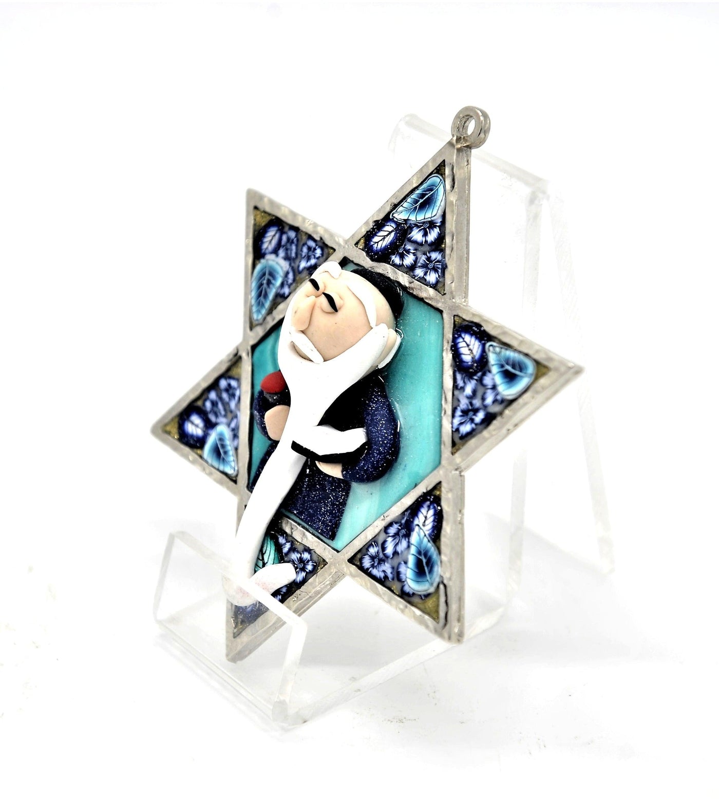 Star of David Fimo Blessings figure for Home Blessing Wall Hanging large #6 - Spring Nahal