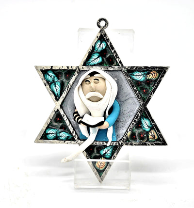Star of David Fimo Blessings figure for Home Blessing Wall Hanging large #7 - Spring Nahal