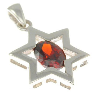 Star Of David Pendant In Purple Gemstone + 925 Sterling Silver Necklace #7 - Spring Nahal