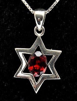 Star Of David Pendant In Purple Gemstone + 925 Sterling Silver Necklace #7 - Spring Nahal