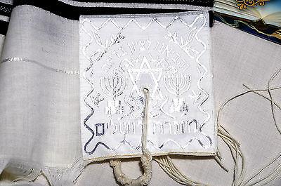 Tallit Prayer Shawl New Wool Black Stripes Model 45 Size 166cm x 108cm - Spring Nahal