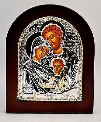 The Family Byzantine Very Large Icon Sterling Silver 925 Treated Size 31x26cm. - Spring Nahal
