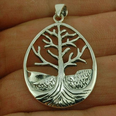 Tree of Life Pendant in 925 Silver + Silver Necklace chain - Spring Nahal