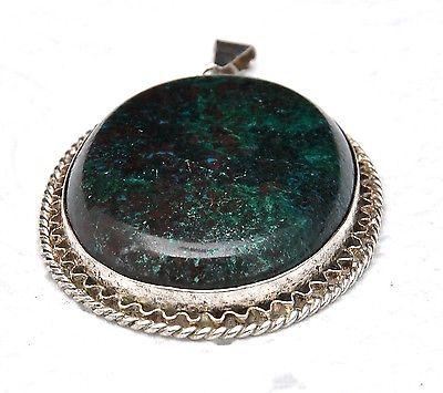 Unique & Original Eilat Stone Israel 925 Pure Sterling Pendant. - Spring Nahal