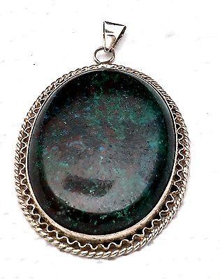 Unique & Original Eilat Stone Israel 925 Pure Sterling Pendant. - Spring Nahal
