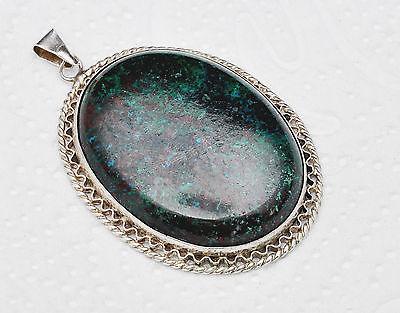Unique & Original Eilat Stone Israel 925 Pure Sterling Pendant. - Spring Nahal