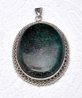 Unique & Original Eilat Stone Israel 925 Pure Sterling Pendant. - Spring Nahal