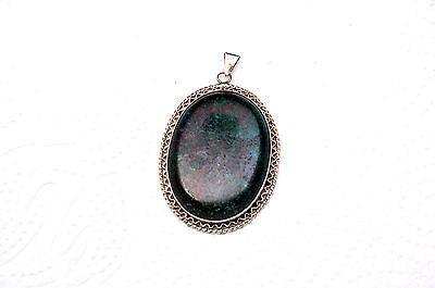 Unique & Original Eilat Stone Israel 925 Pure Sterling Pendant. - Spring Nahal