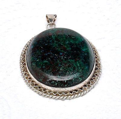Unique & Original Eilat Stone Israel 925 Pure Sterling Pendant. - Spring Nahal