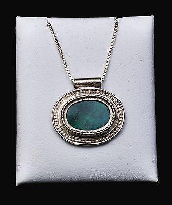 Unique & Original Eilat Stone Israel 925 Sterling Silver Pendant. - Spring Nahal